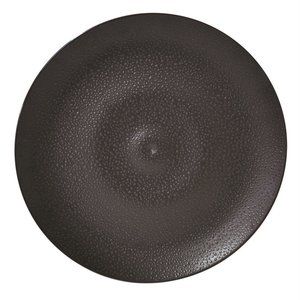Bernardaud Bulle Sable Noir Service Platter, Black $185 Retail, Like New, 12.5"